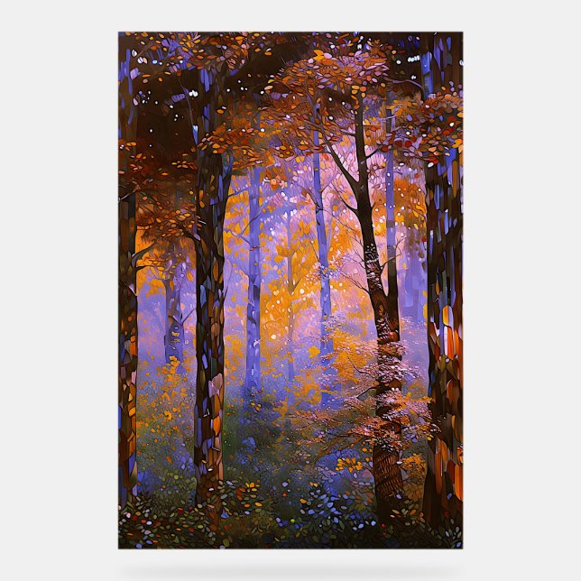 Eine Symphonie von Blätter - Waldlandschaft Acrylschild (Vorderseite)