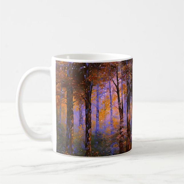 Eine Symphonie von Blätter - Waldlandschaft Kaffeetasse (Links)