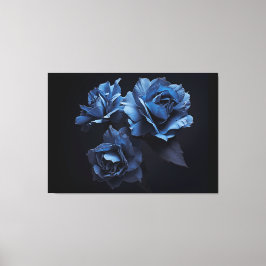 Eine Symphonie von Petals Blue Flowers Fotorealism Leinwanddruck