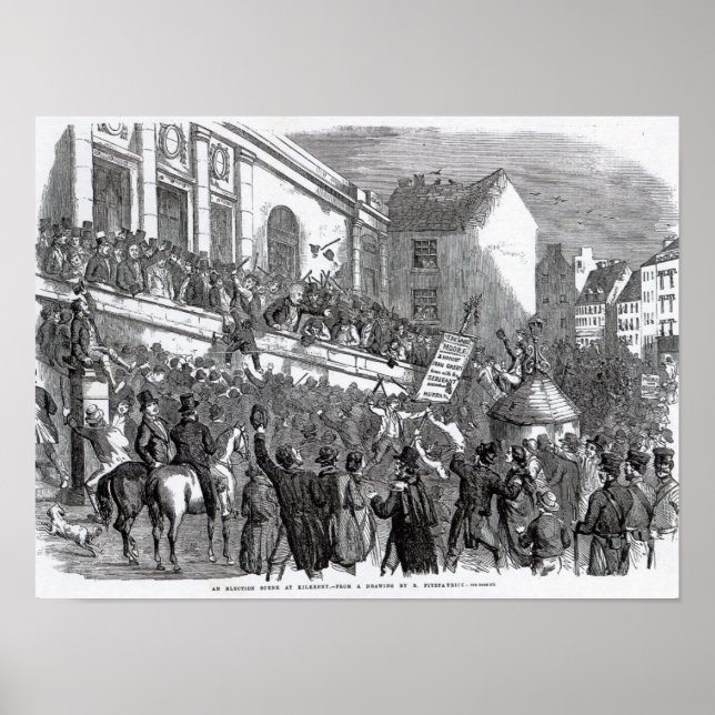Eine Szene der Wahlen in Kilkenny Poster (Vorne)