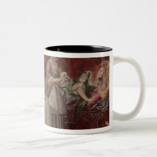 Eine Szene von "Tartuffe" durch Moliere, 1850 Zweifarbige Tasse