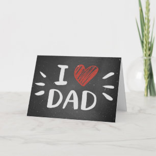 Eine Tafel-Hommage: Ich ❤️ Papa Karte