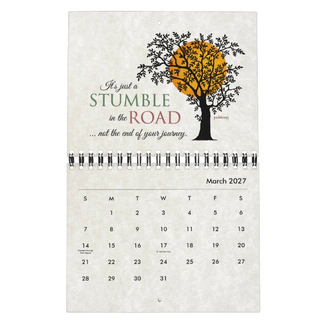 Eine Tagesauf einmal Inspirational Kalender (Mär 2027)