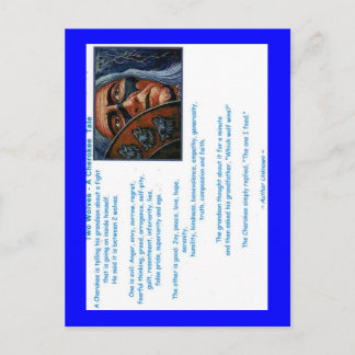 EINE TALE VON 2 WOLVEN POSTKARTE