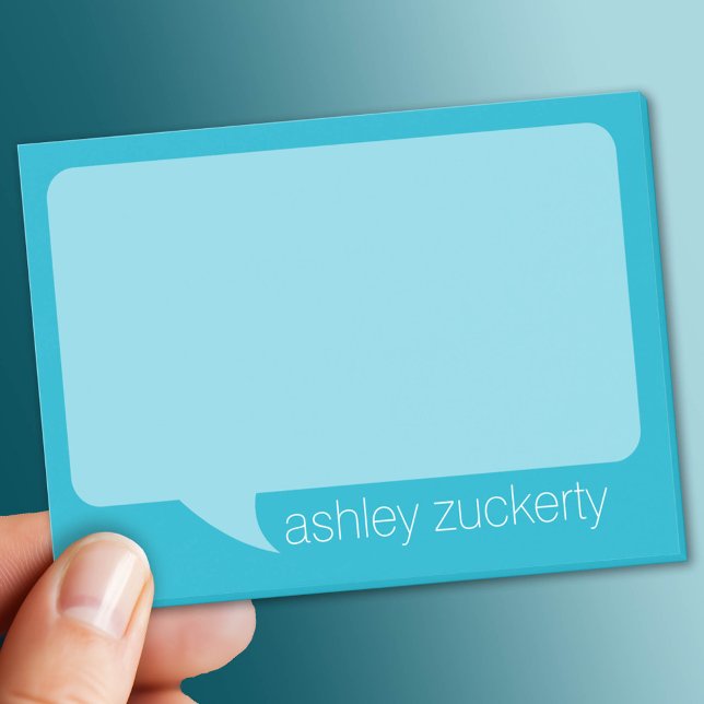 Eine Talk-Blase mit Personalisiertem Namen Post-it Klebezettel (Custom Post It Notepad)