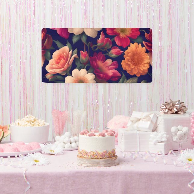 Eine Tapete mit Blumenmuster  Banner (Party)