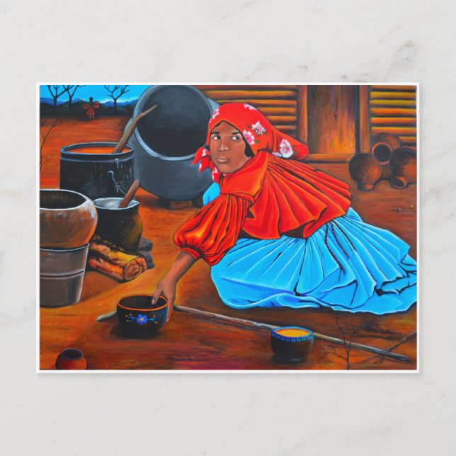 "Eine Tarahumara-Frau" Postkarte (Vorderseite)