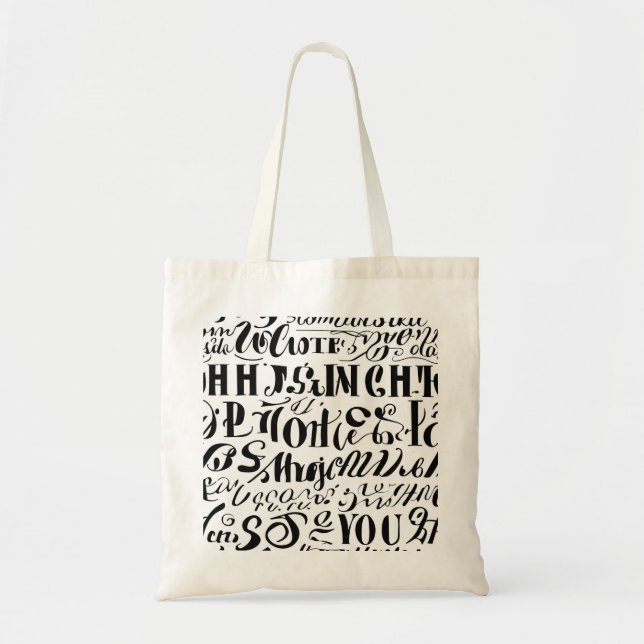 Eine Tasche mit schwarzem Text (Vorne)