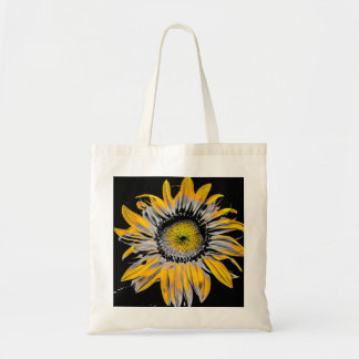 Eine Tasche mit Sonnenblumen und Foto