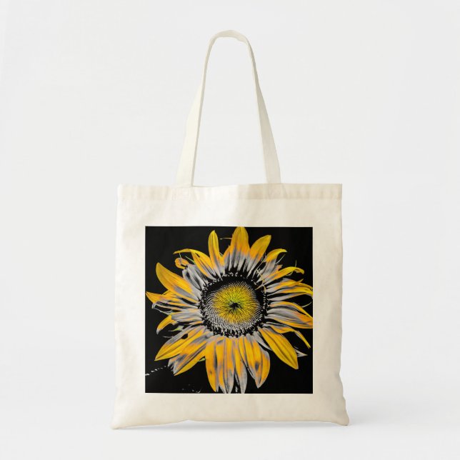 Eine Tasche mit Sonnenblumen und Foto (Vorne)