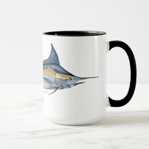 Eine Tasse des blauen Speerfisches