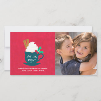 Eine Tasse Foto-Karte, die es schwitzen lässt Feiertagskarte