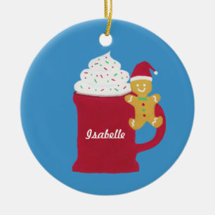 Eine Tasse frohe Weihnachten Keramikornament
