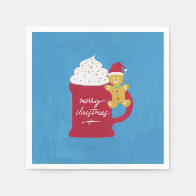 Eine Tasse frohe Weihnachten Serviette (Vorderseite)