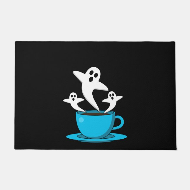 Eine Tasse Geisterrauchkaffee Fußmatte (Vorderseite)