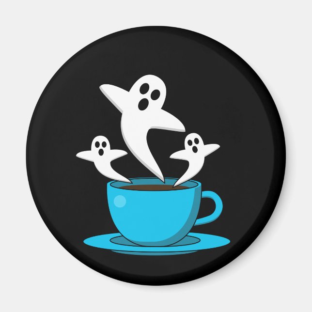 Eine Tasse Geisterrauchkaffee Magnet (Vorne)