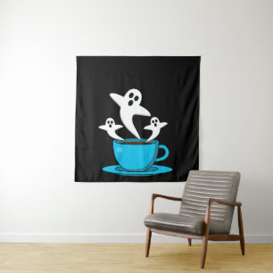 Eine Tasse Geisterrauchkaffee Wandteppich