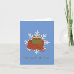 Eine Tasse heißen Kakaos zu Weihnachten Karte