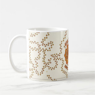 Eine Tasse Kaffee mit Ihrem Welpen genießen