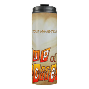 Eine Tasse Kaffeekust. Thermobecher