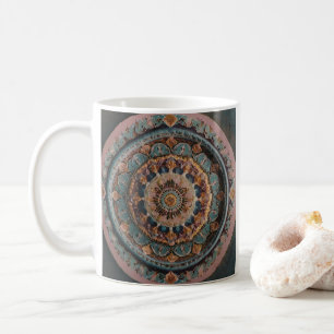 Eine Tasse mit ästhetischem Mandala-Design