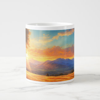 Eine Tasse mit erfrischendem Sonnenaufgang