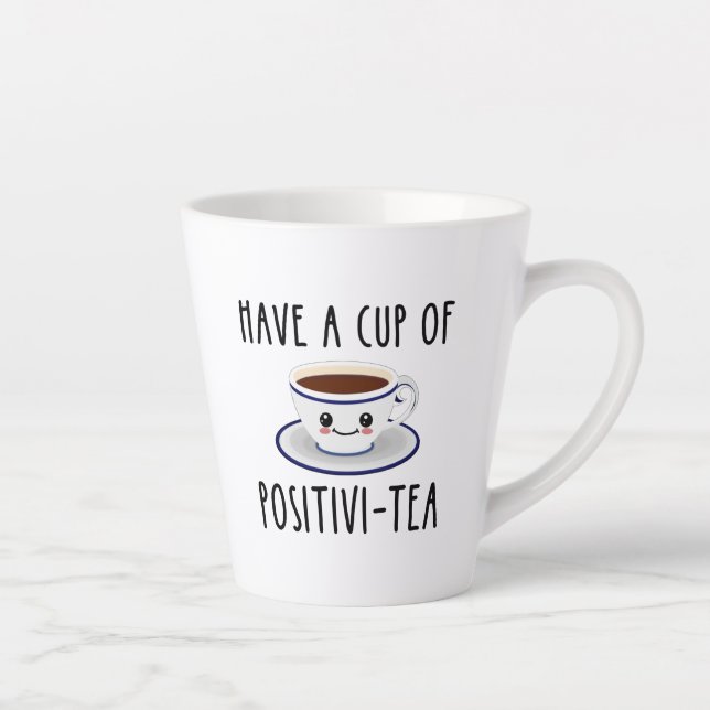eine Tasse Positivi-Tee haben (Rechts)