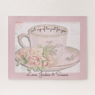 Eine Tasse Tee zum Muttertag Rosa, nur für Sie Puzzle