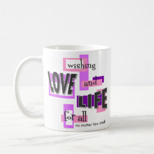 Eine Tasse, um das Leben zu fördern. Kaffeetasse