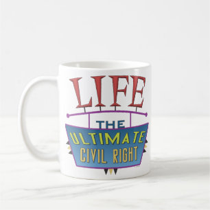 Eine Tasse, um das Leben zu fördern. Kaffeetasse