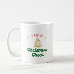 Eine Tasse Weihnachtsjubeln mit Goldbaum