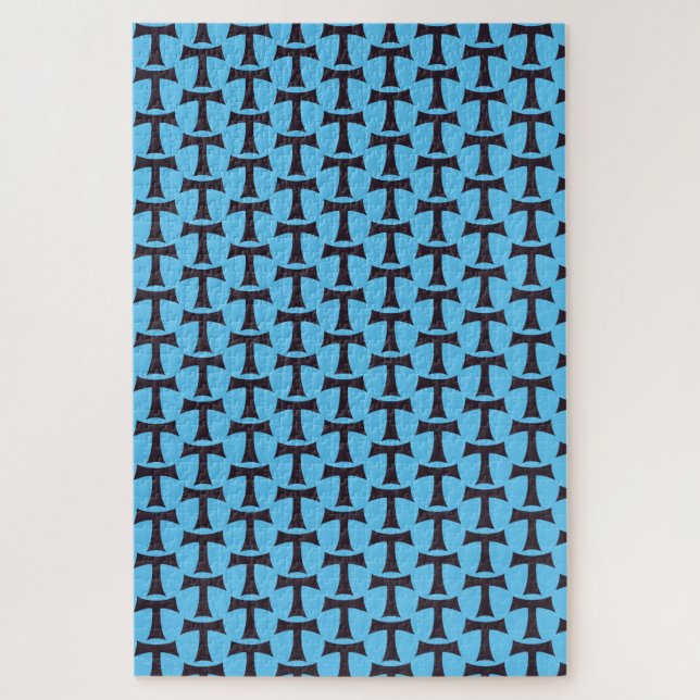 Eine Tau über das Kreuz Saint Anthony Puzzle (Vertikal)
