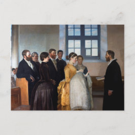 Eine Taufe Leinwand Postkarte