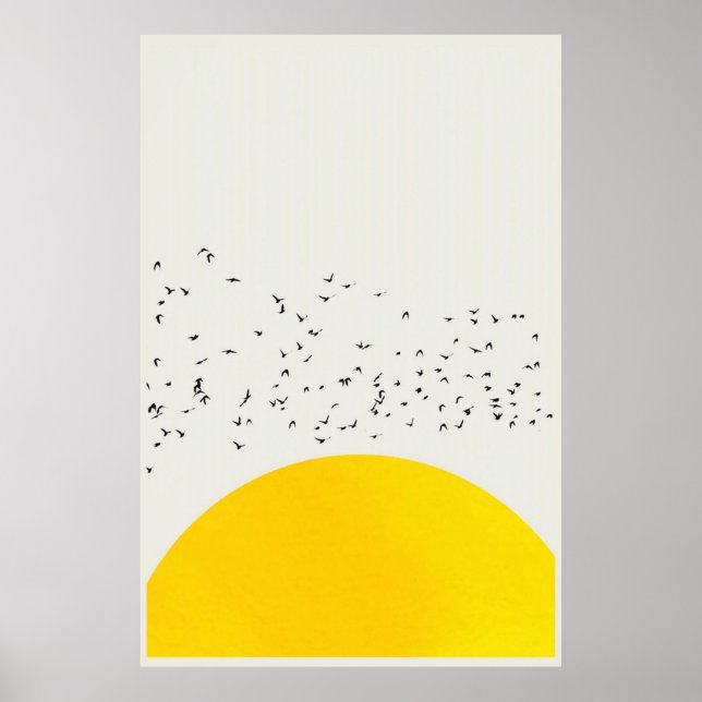 Eine tausend Vögel Kunstdrucke, Birds Sun Poster (Vorne)