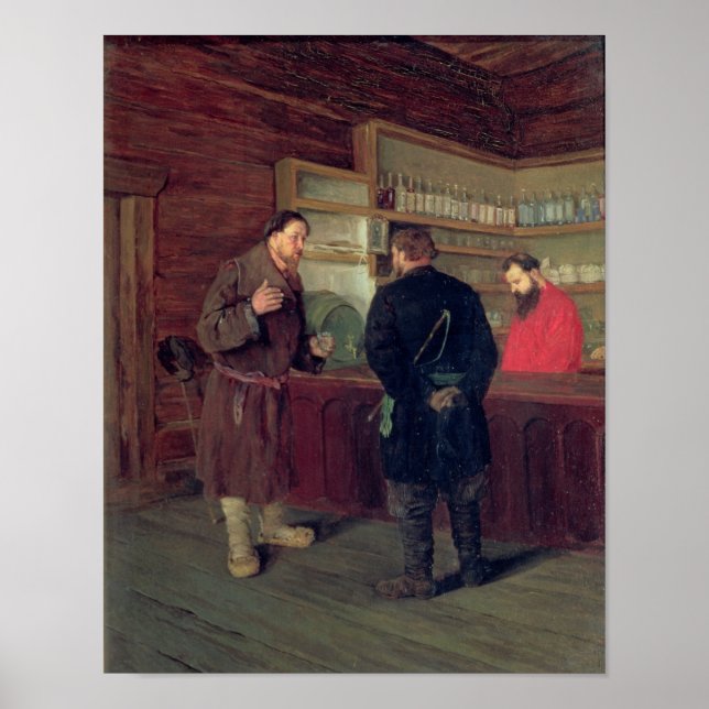 Eine Taverne, 1889 Poster (Vorne)