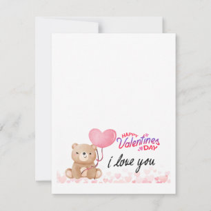 Eine Teddy Bear Valentine Theme Card Karte