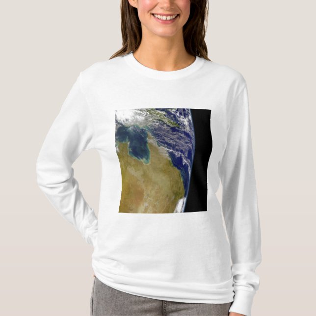 Eine teilweise Ansicht der Erde mit Australien T-Shirt (Vorderseite)