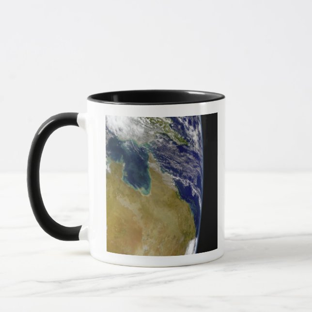 Eine teilweise Ansicht der Erde mit Australien Tasse (Links)