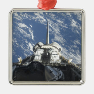 Eine teilweise Sicht auf das Space Shuttle Atlanti Silbernes Ornament