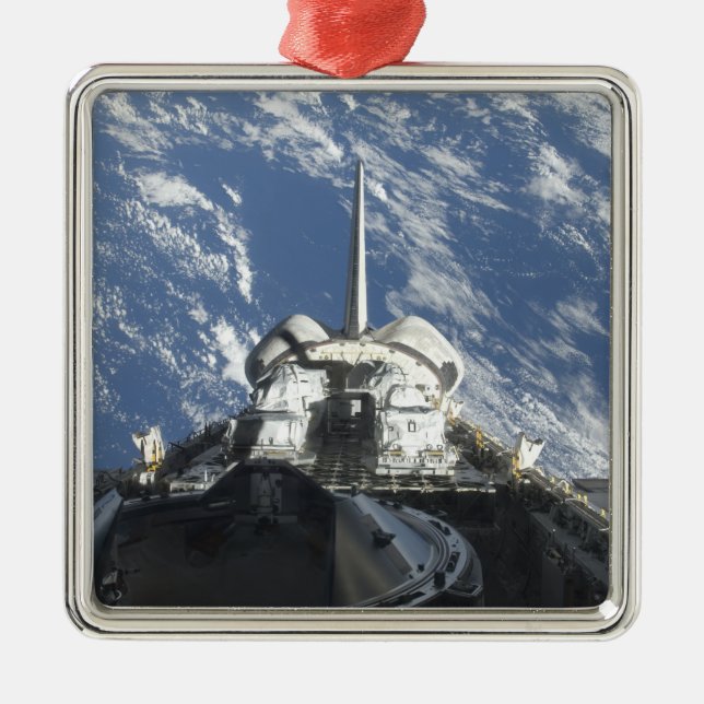 Eine teilweise Sicht auf das Space Shuttle Atlanti Silbernes Ornament (Vorne)