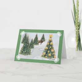 Eine Texas-Winter-Weihnachtsgruß-Karte Feiertagskarte