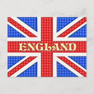 Eine texturierte Flagge mit England Postkarte