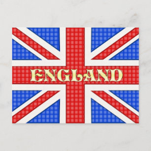 Eine texturierte Flagge mit England Postkarte