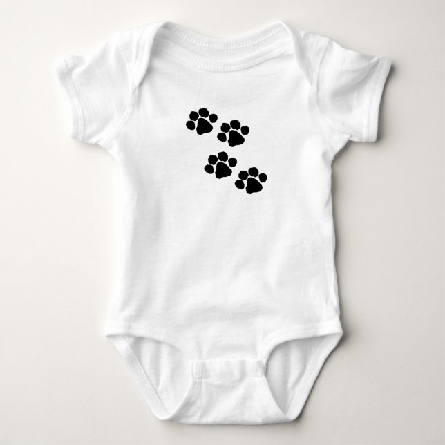 Eine Tiertatzen-Drucke Baby Strampler (Vorderseite)