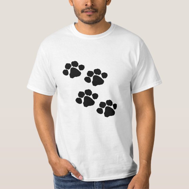 Eine Tiertatzen-Drucke T-Shirt (Vorderseite)