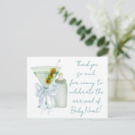 Eine Tini-Baby-Junge-Dankeschön-Postkarte Postkarte