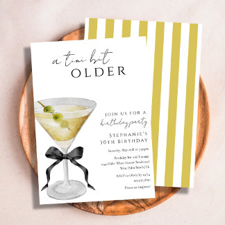 Eine Tini Bit Ältere Chic Dirty Martini Geburtstag Einladung
