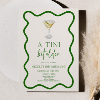 Eine Tini Bit Ältere Dirty Martini Geburtstagspart Einladung