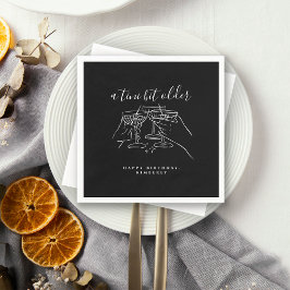 Eine Tini Bit Older Chic Black Martini Geburtstags Serviette