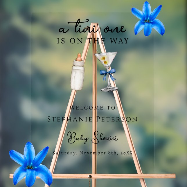 Eine Tini-Dusche befindet sich auf dem Weg zur Blu Acrylschild (Von Creator hochgeladen)